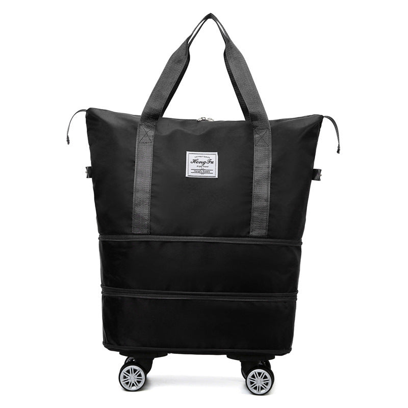 Universal Wheel Travel Bag With Double-layer