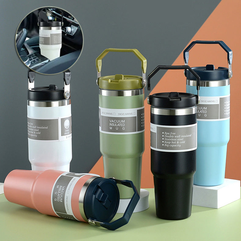 Portable Stainless Steel Cup With Handle