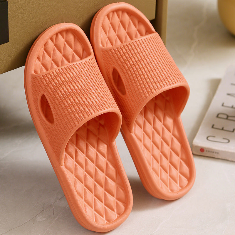 Soft Slippers Non-slip Solid Colour Bright Slides