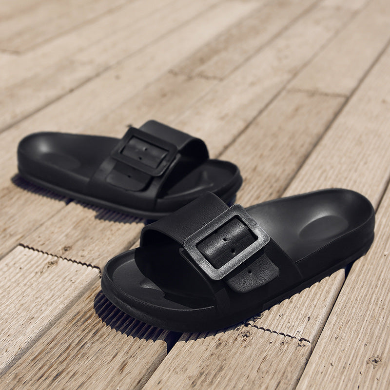 Buckle Slippers Summer Flip-flop Soft Sole Comfortable Sandals