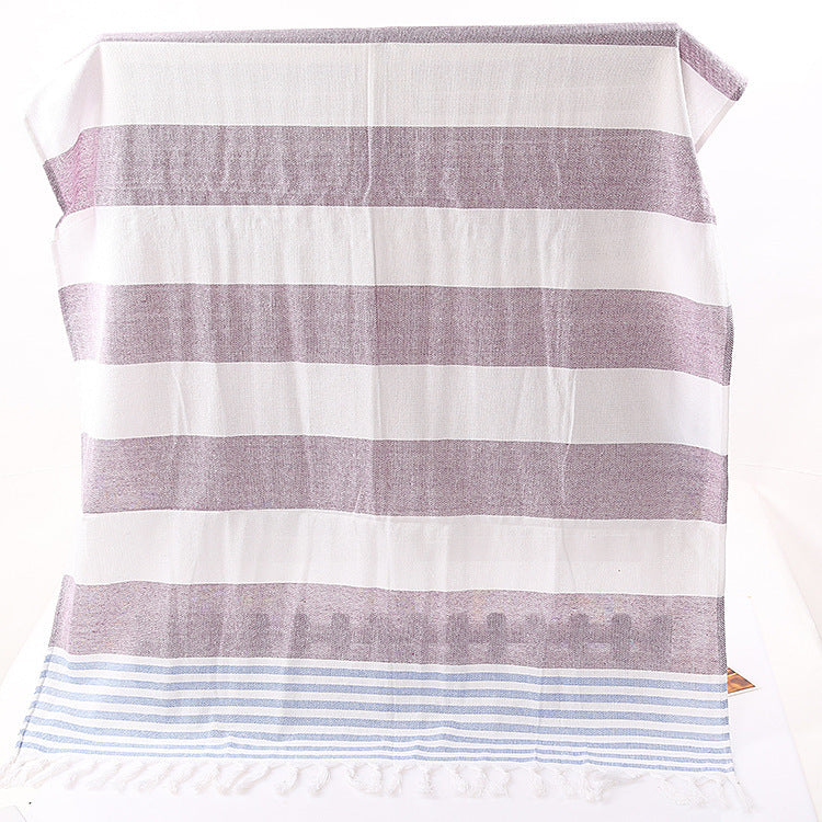 Cotton striped beach towel