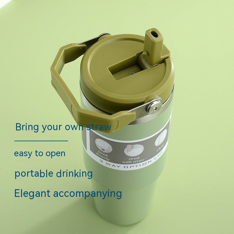 Portable Stainless Steel Cup With Handle