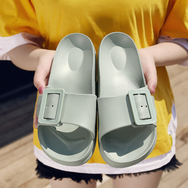 Buckle Slippers Summer Flip-flop Soft Sole Comfortable Sandals