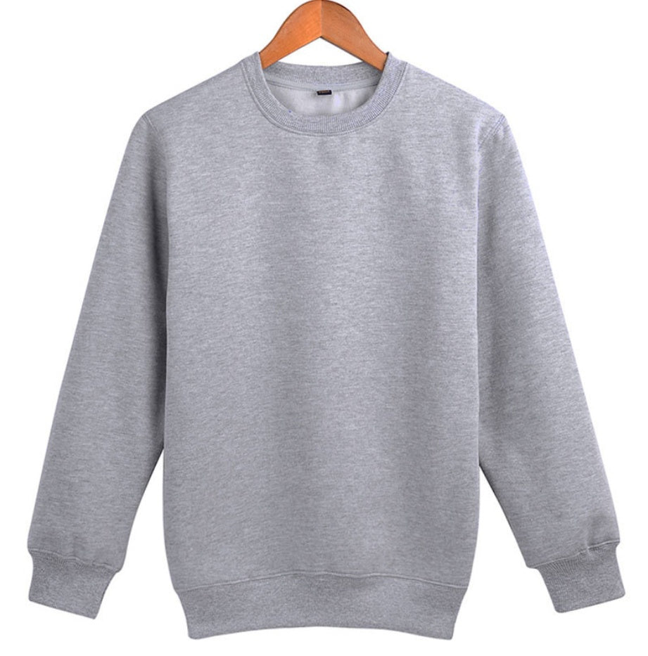 Simple Plain Cotton Sweatshirt