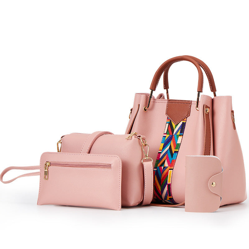 3-piece afro-print handbag set