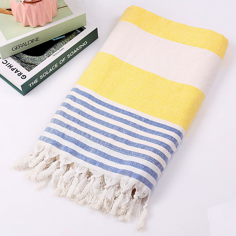 Cotton striped beach towel