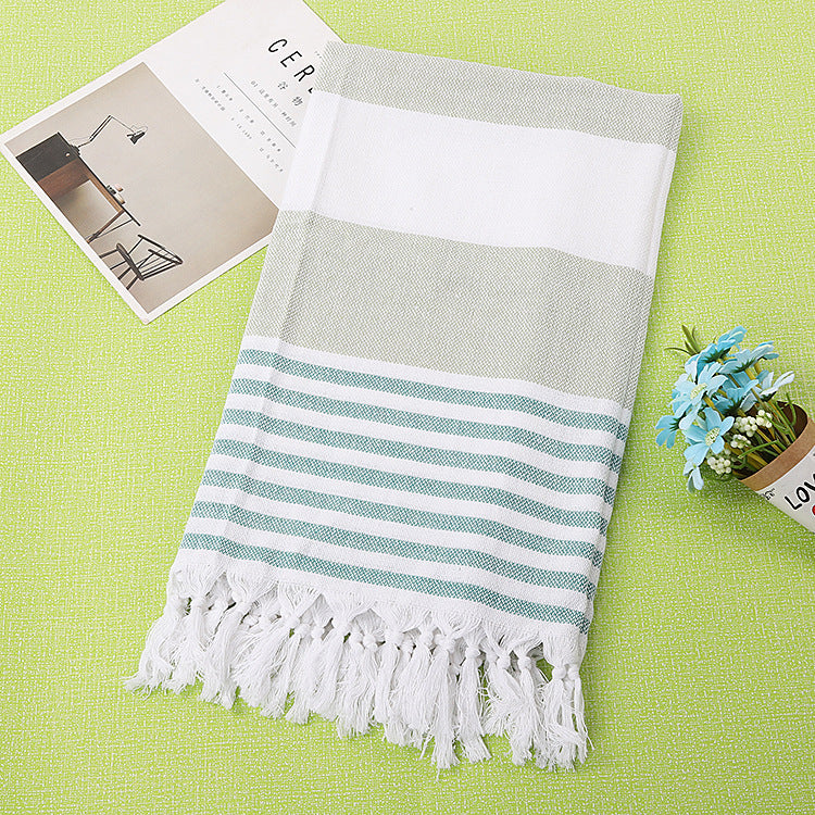 Cotton striped beach towel