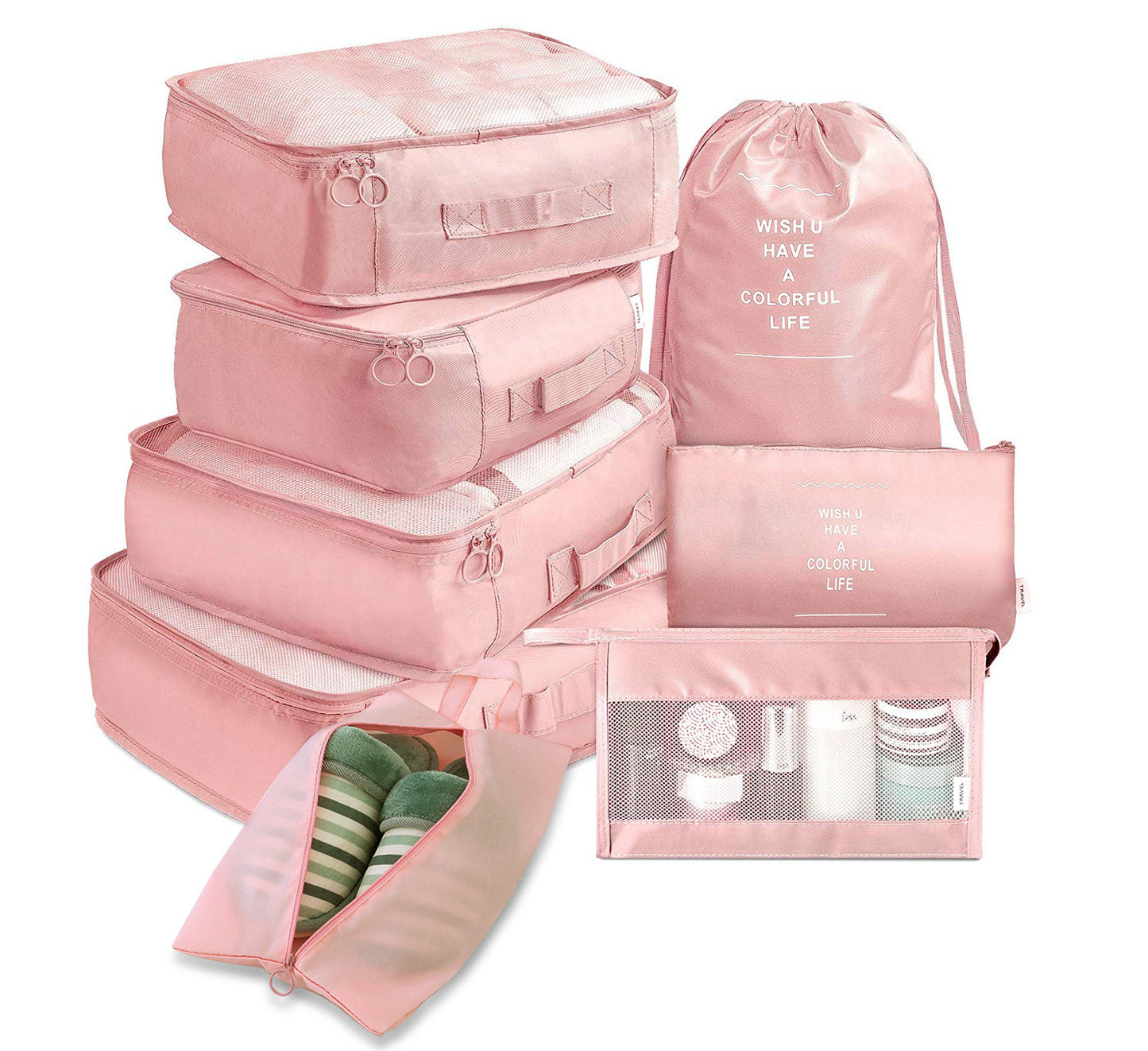 8-piece Set Luggage Divider Bag Travel Storage Organizer Packing Cube Bag