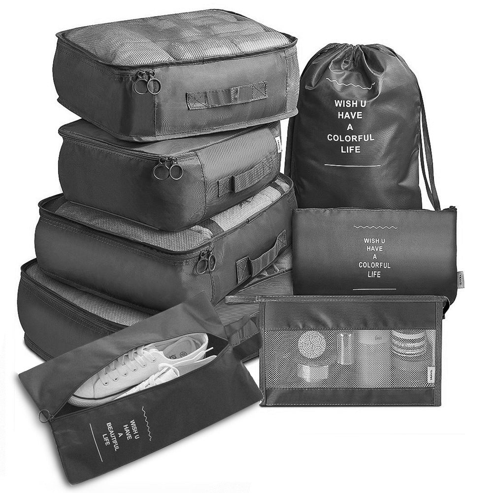 8-piece Set Luggage Divider Bag Travel Storage Organizer Packing Cube Bag