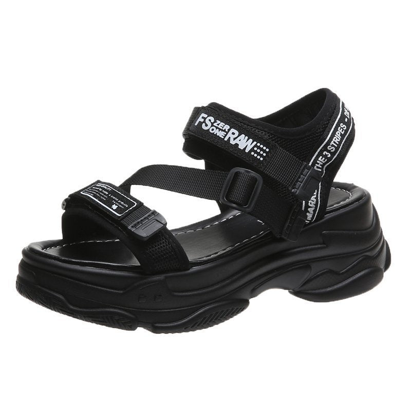 Sports Style Velcro Platform Sandals
