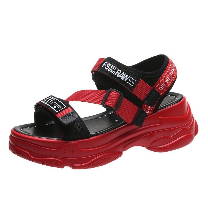 Sports Style Velcro Platform Sandals