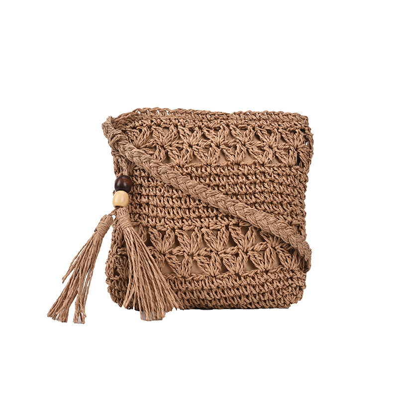 Handmade Woven Straw Crossbody Bag