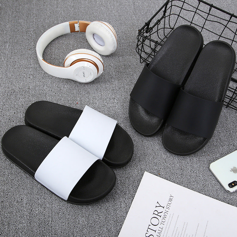 Black White Non-slip Slides