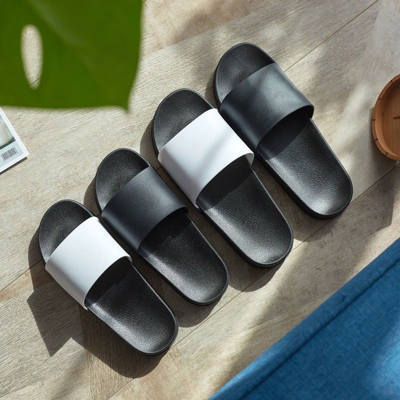 Black White Non-slip Slides