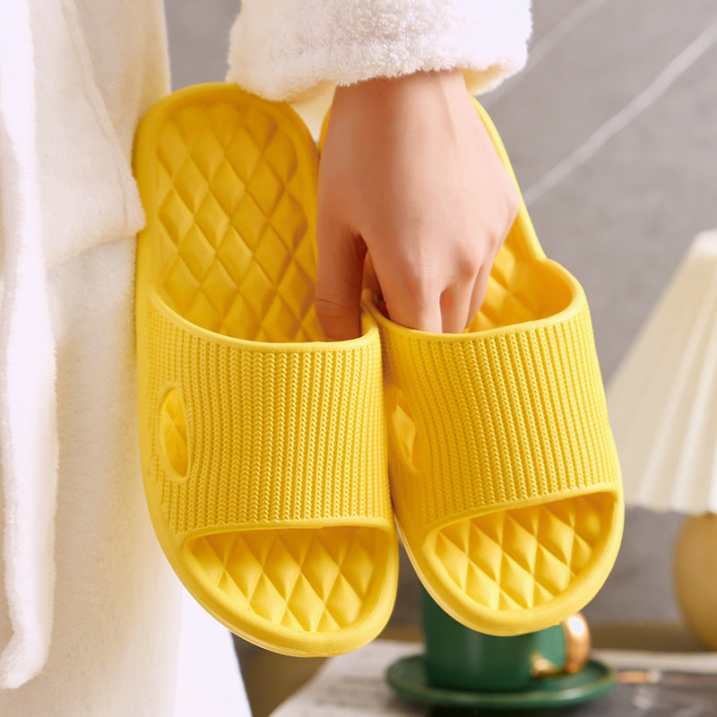 Soft Slippers Non-slip Solid Colour Bright Slides
