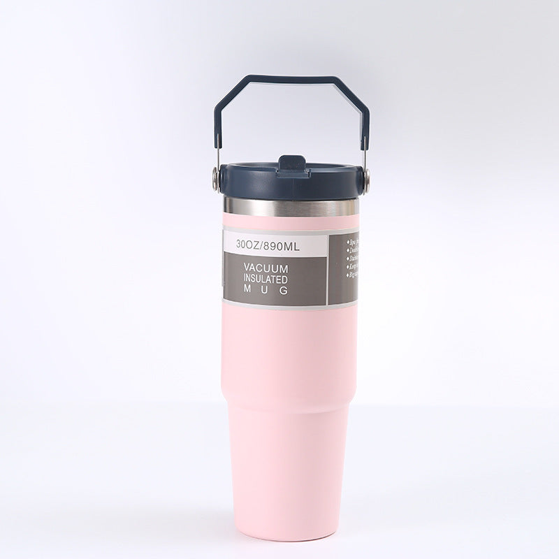 Portable Stainless Steel Cup With Handle