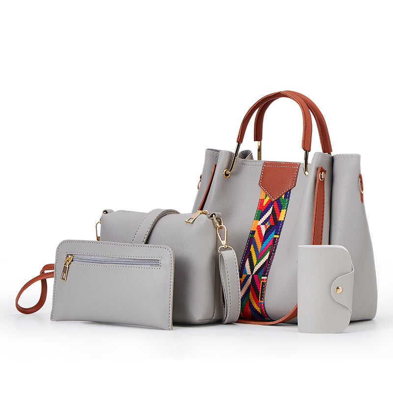 3-piece afro-print handbag set