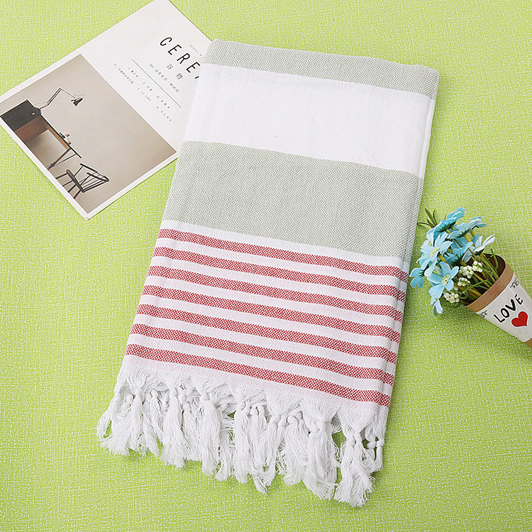 Cotton striped beach towel