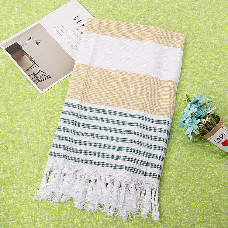 Cotton striped beach towel