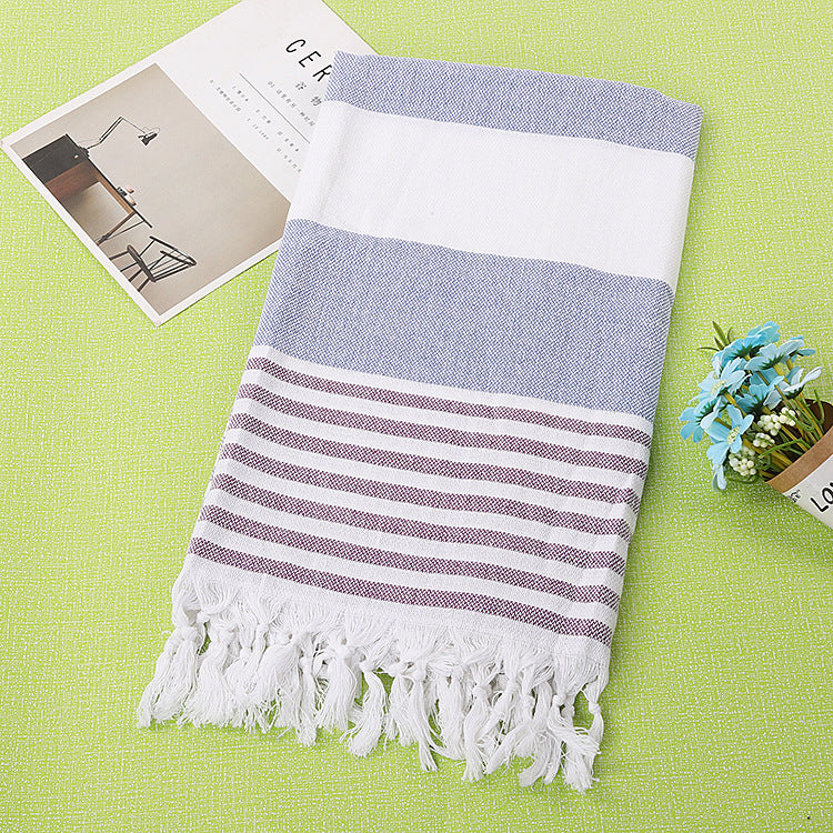 Cotton striped beach towel