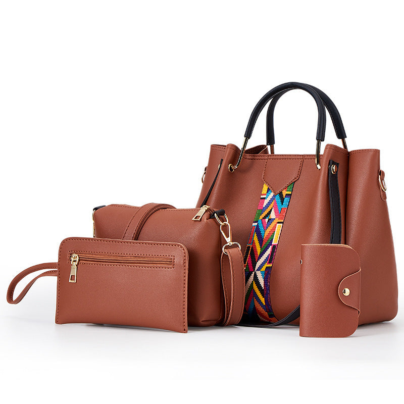 3-piece afro-print handbag set