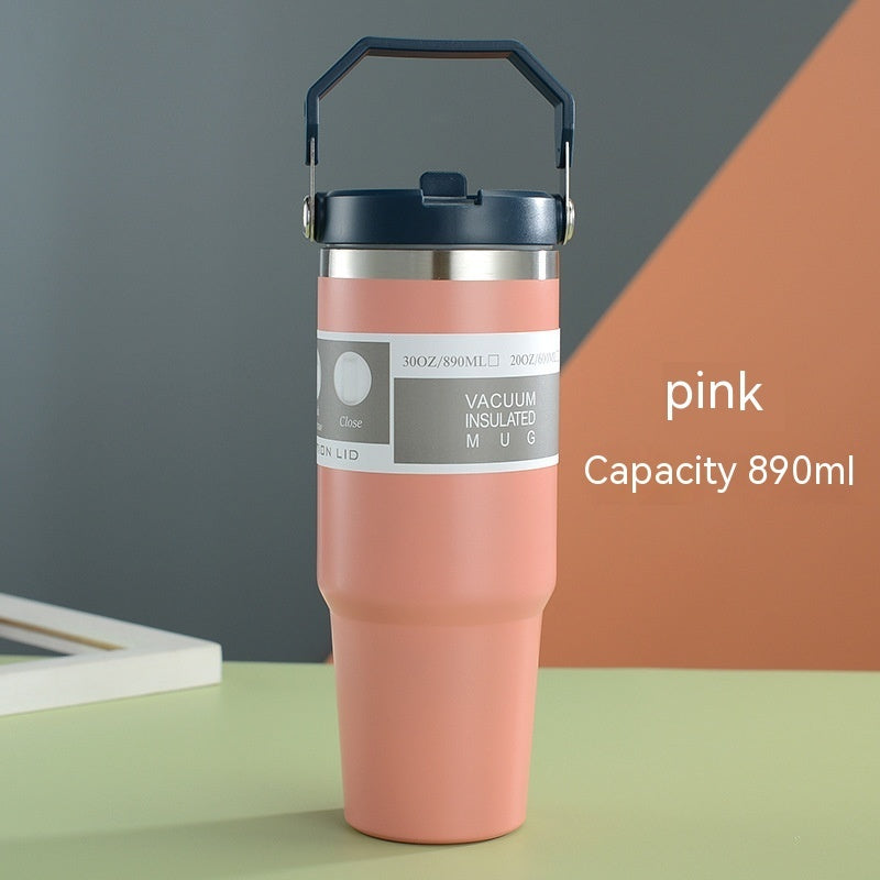Portable Stainless Steel Cup With Handle
