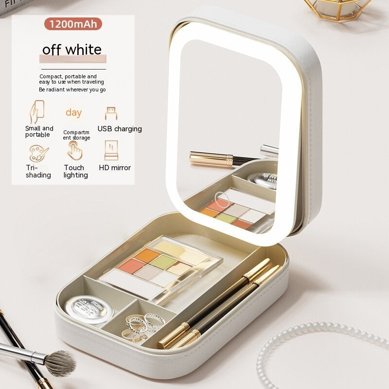 Portable Makeup Storage Box With LED Light