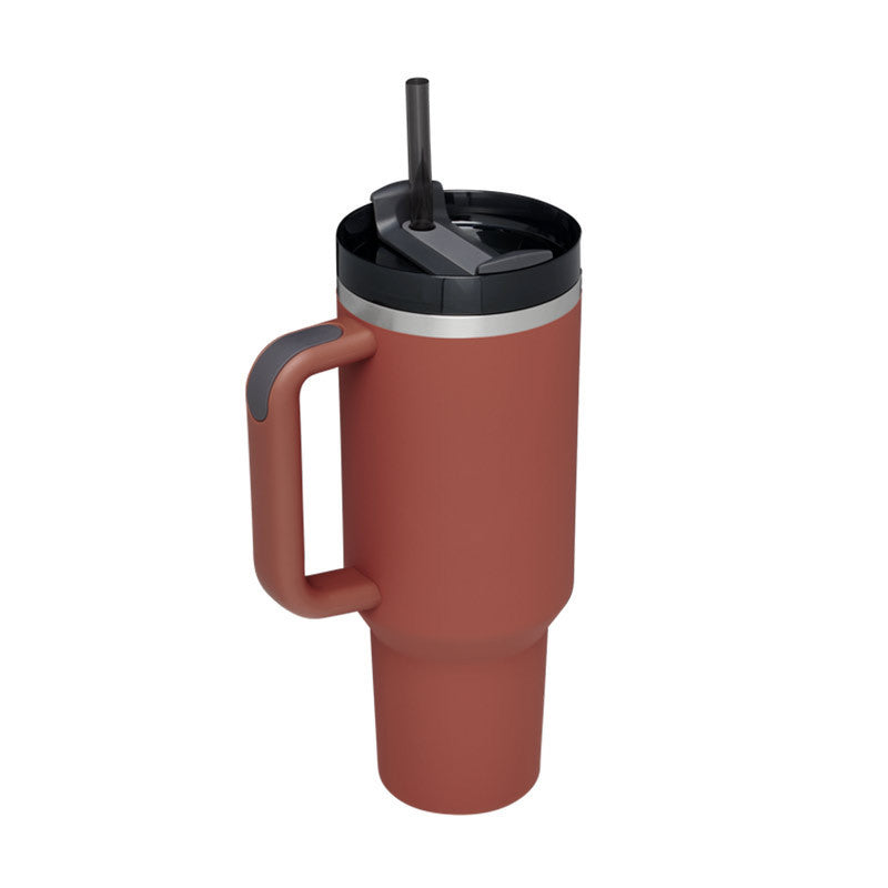 40 Oz Tumbler With Handle Straw