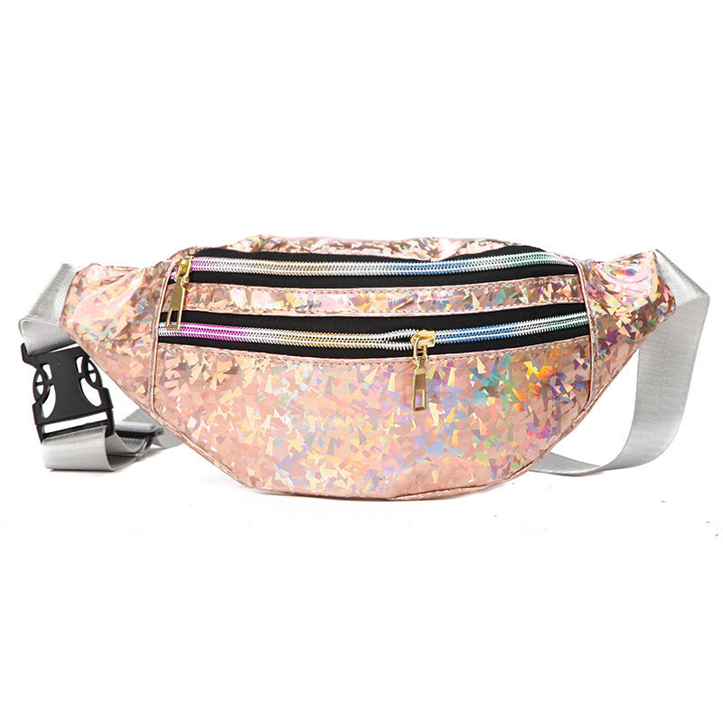 Double Pocket Holographic Cross-body bag