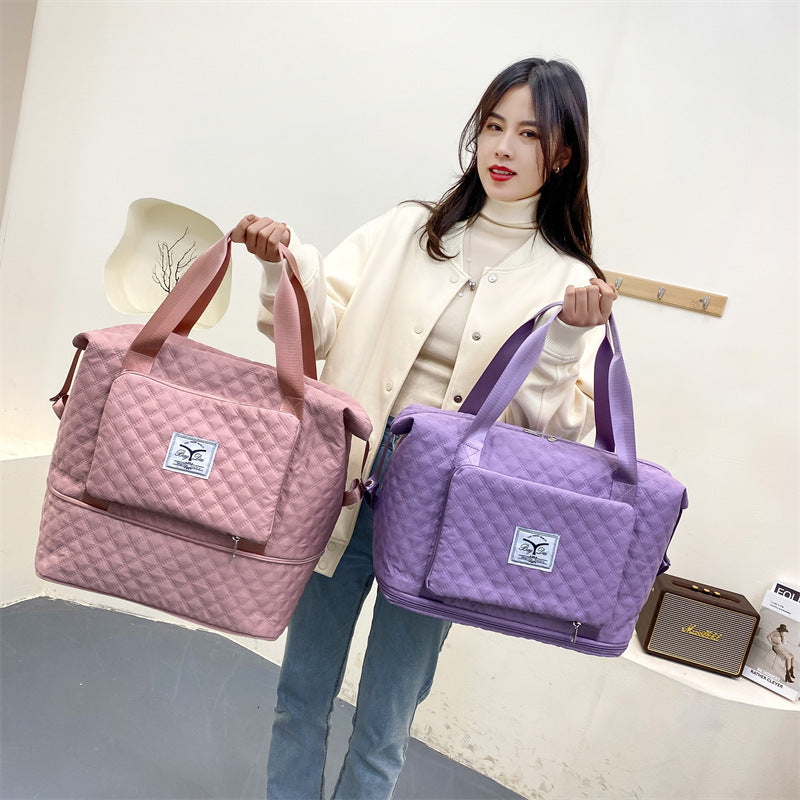 Soft Surface Extended Shoulder Expandable Travel Bag