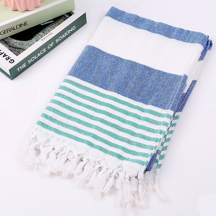 Cotton striped beach towel
