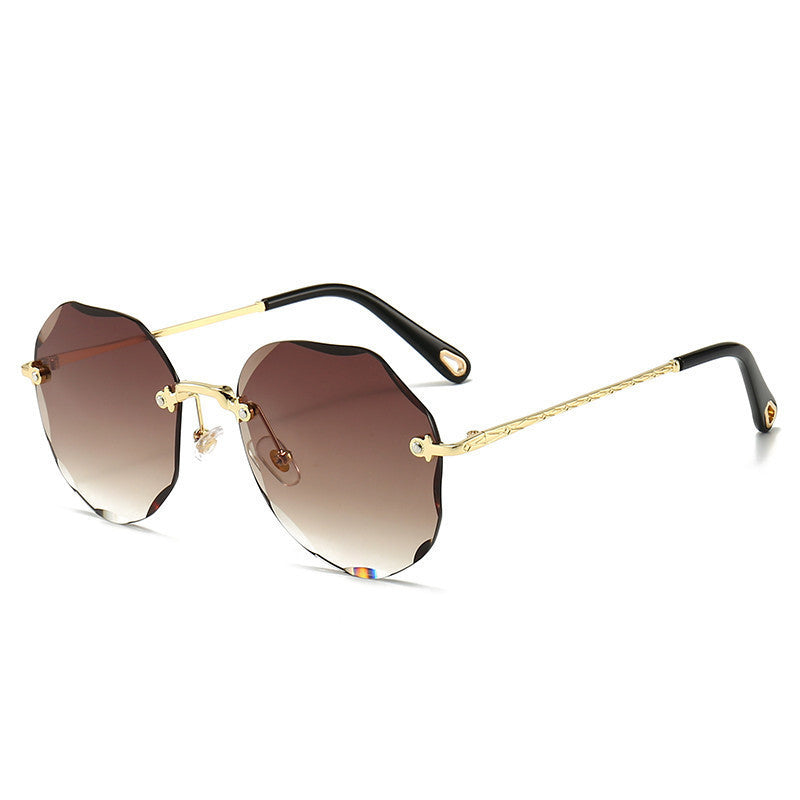 Polygonal Rimless Sunglasses