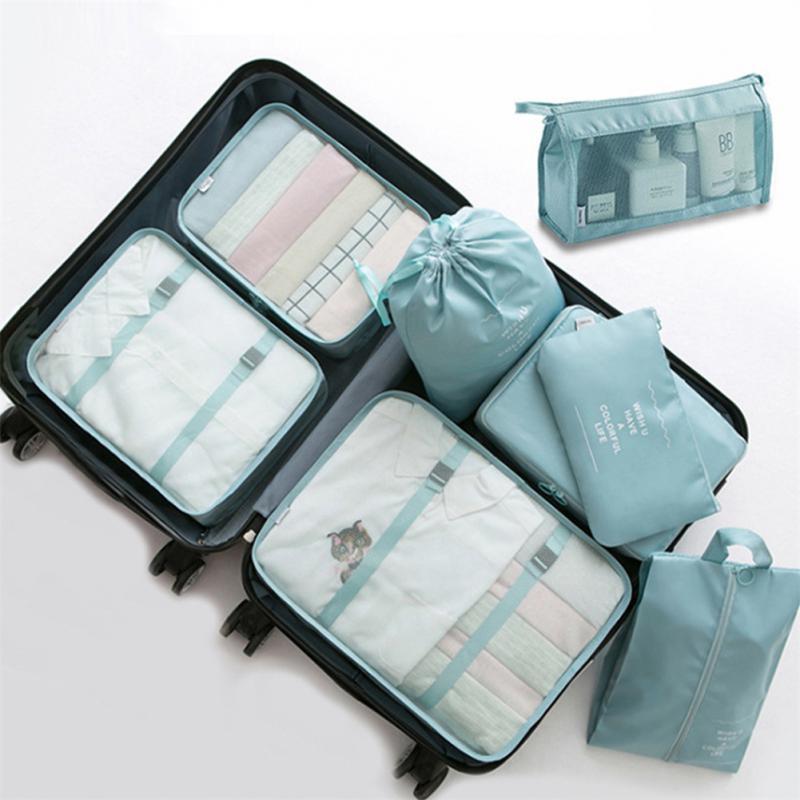 8-piece Set Luggage Divider Bag Travel Storage Organizer Packing Cube Bag