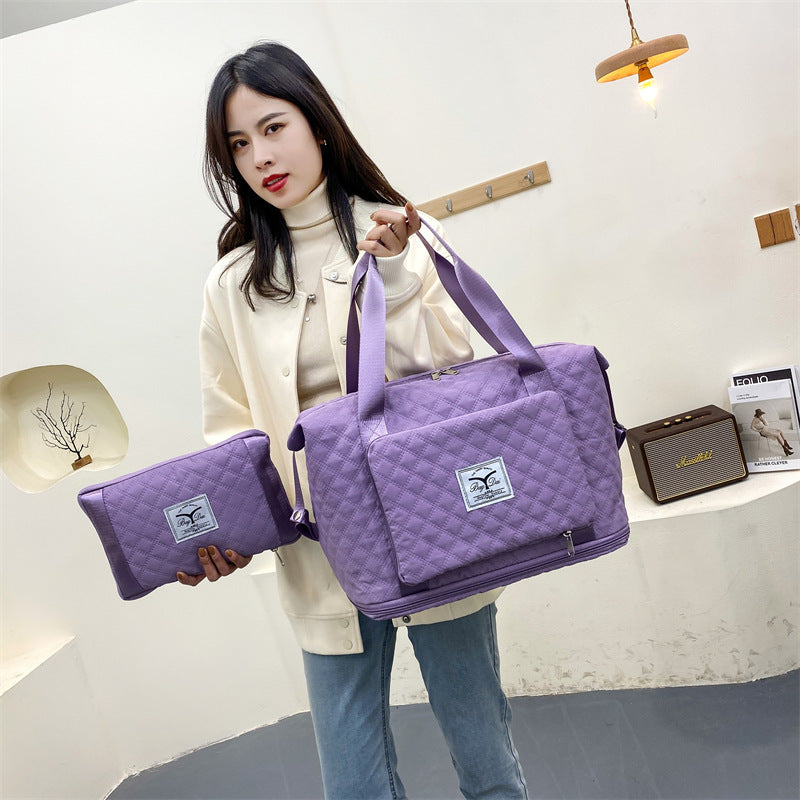 Soft Surface Extended Shoulder Expandable Travel Bag