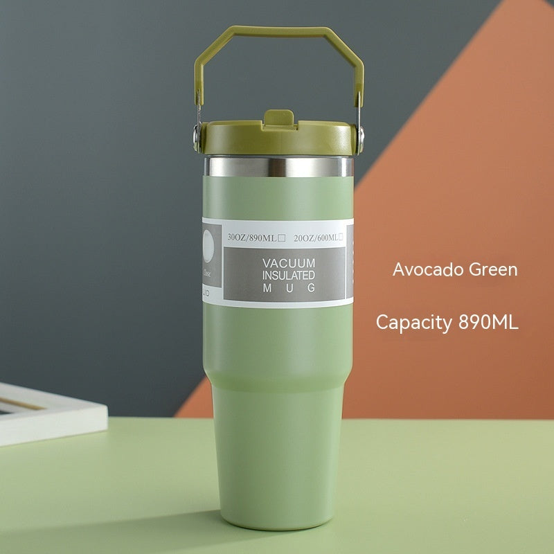Portable Stainless Steel Cup With Handle