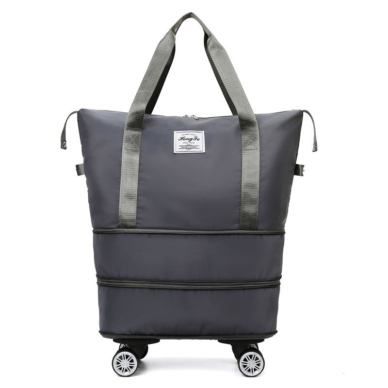 Universal Wheel Travel Bag With Double-layer