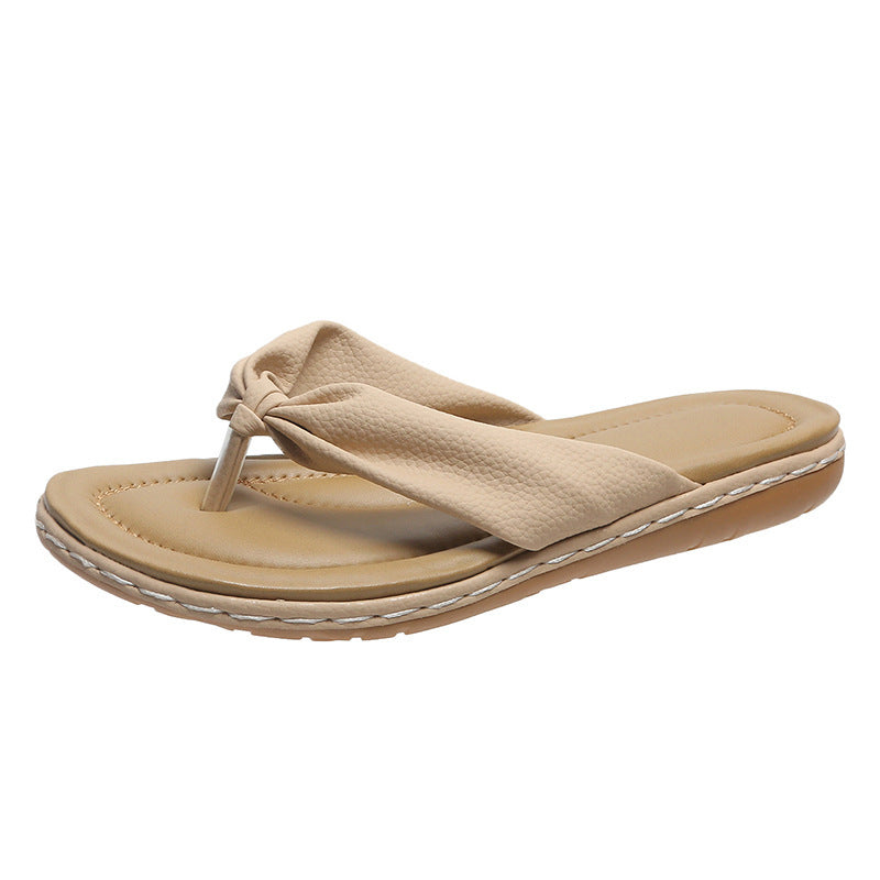 Clip Toe Bow Slippers