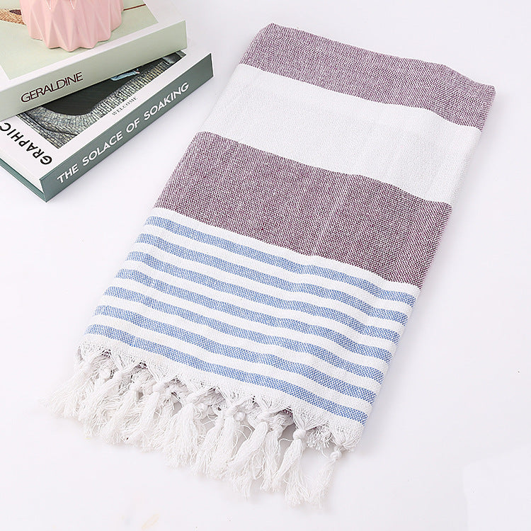 Cotton striped beach towel