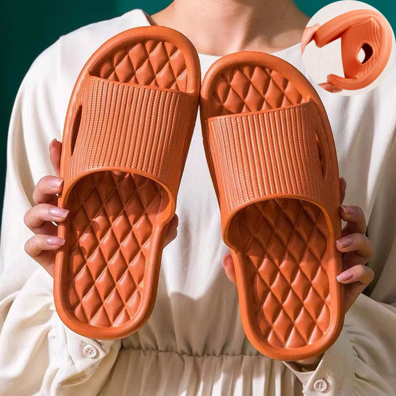 Soft Slippers Non-slip Solid Colour Bright Slides