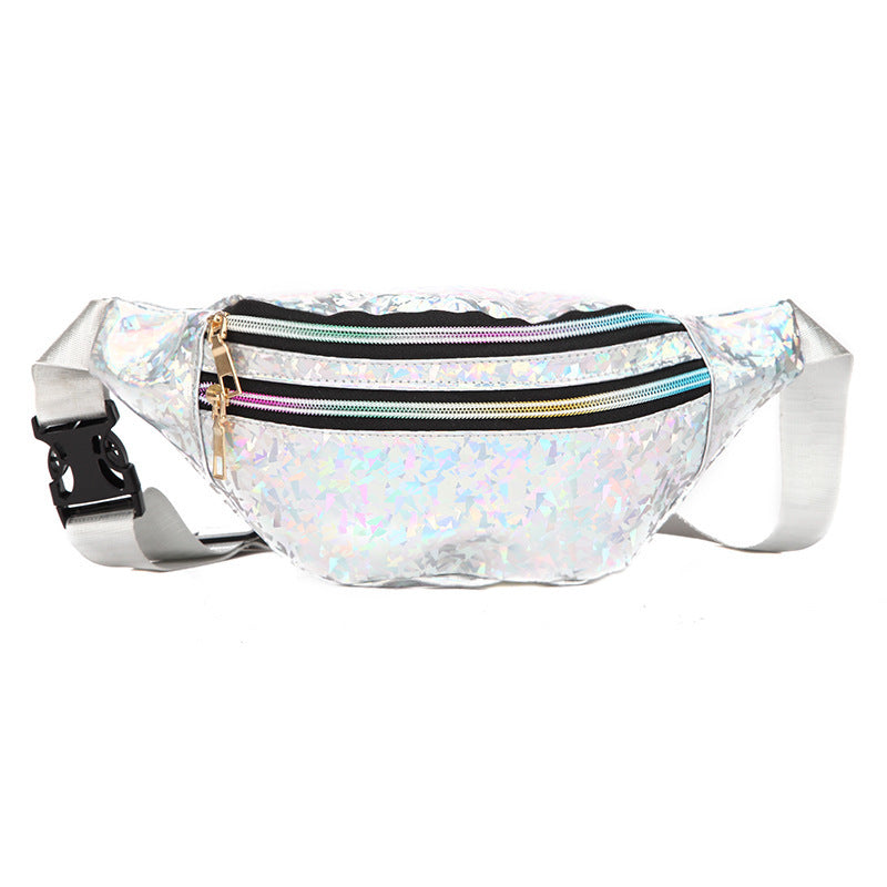 Double Pocket Holographic Cross-body bag
