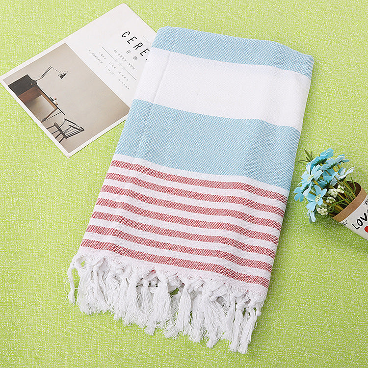 Cotton striped beach towel