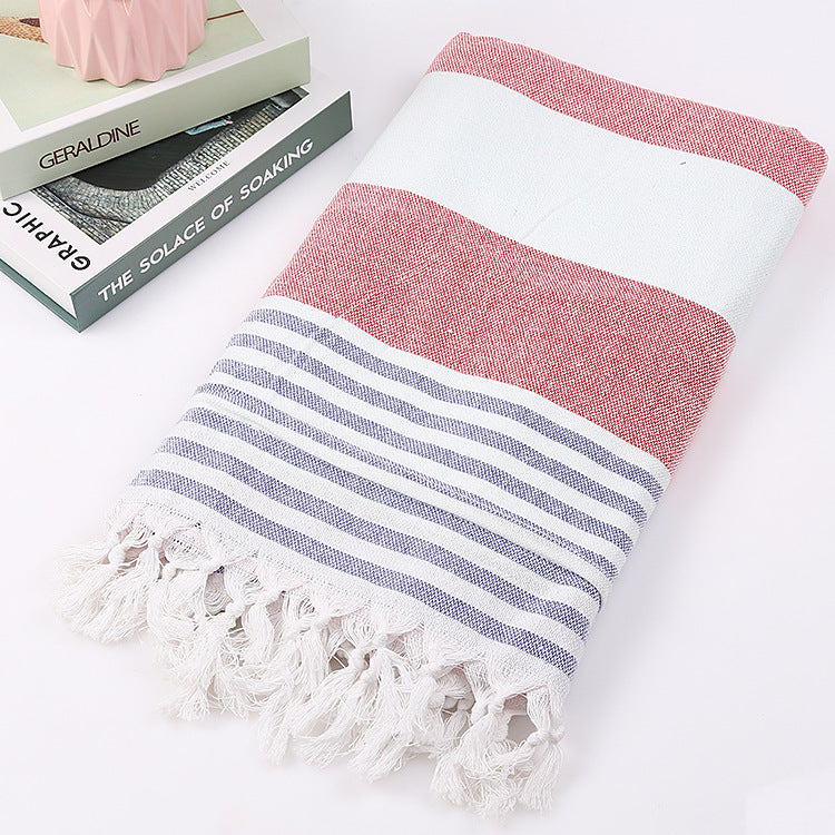 Cotton striped beach towel