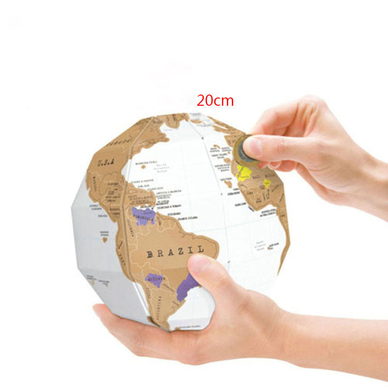 Scratch Your Adventures Black & Gold World Map