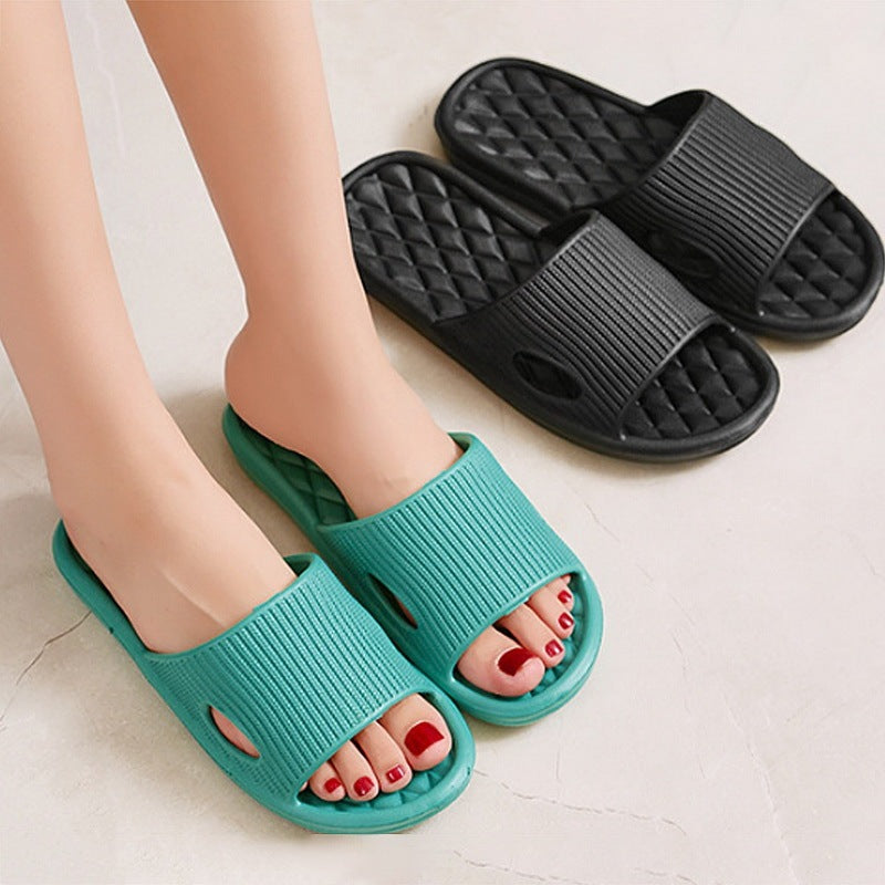 Soft Slippers Non-slip Solid Colour Bright Slides