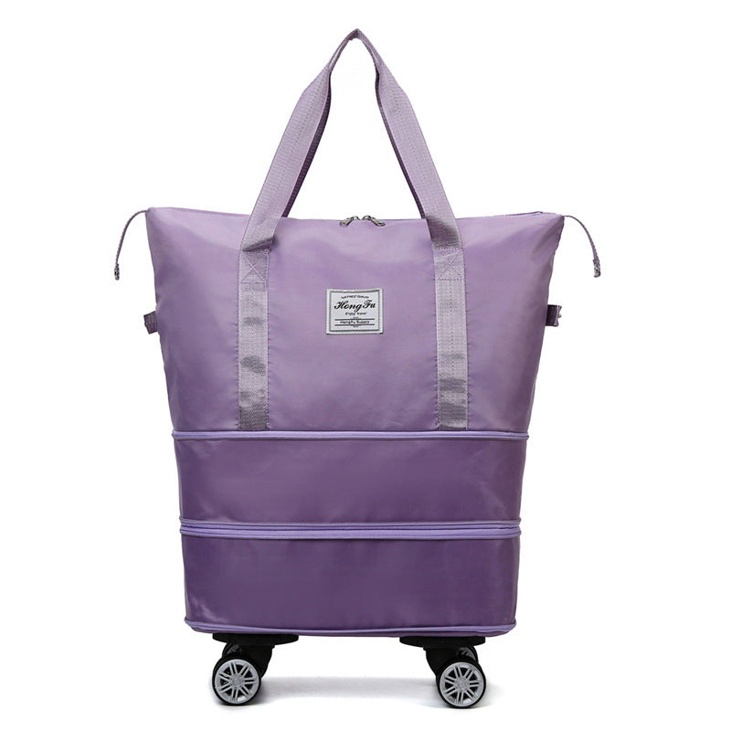 Universal Wheel Travel Bag With Double-layer