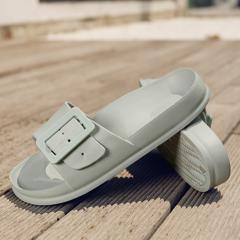 Buckle Slippers Summer Flip-flop Soft Sole Comfortable Sandals