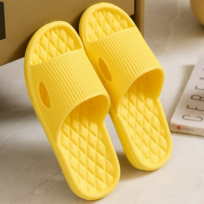 Soft Slippers Non-slip Solid Colour Bright Slides