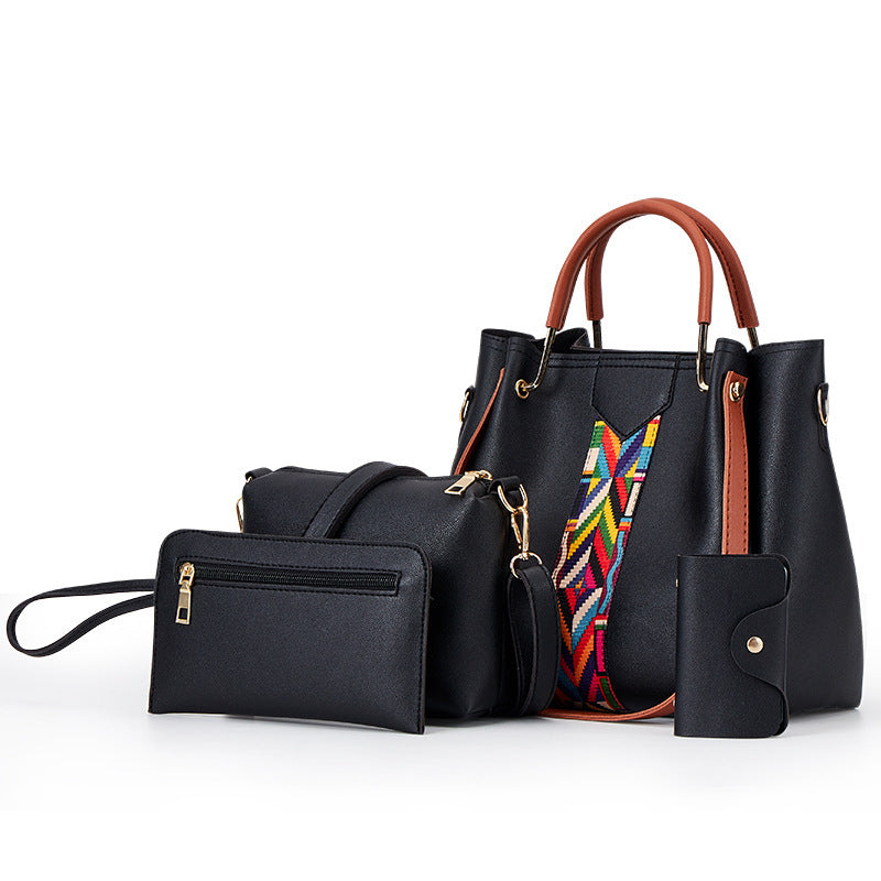 3-piece afro-print handbag set