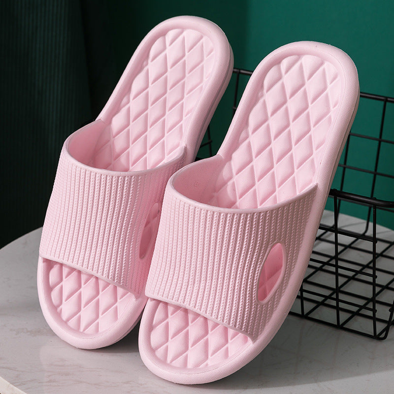 Soft Slippers Non-slip Solid Colour Bright Slides
