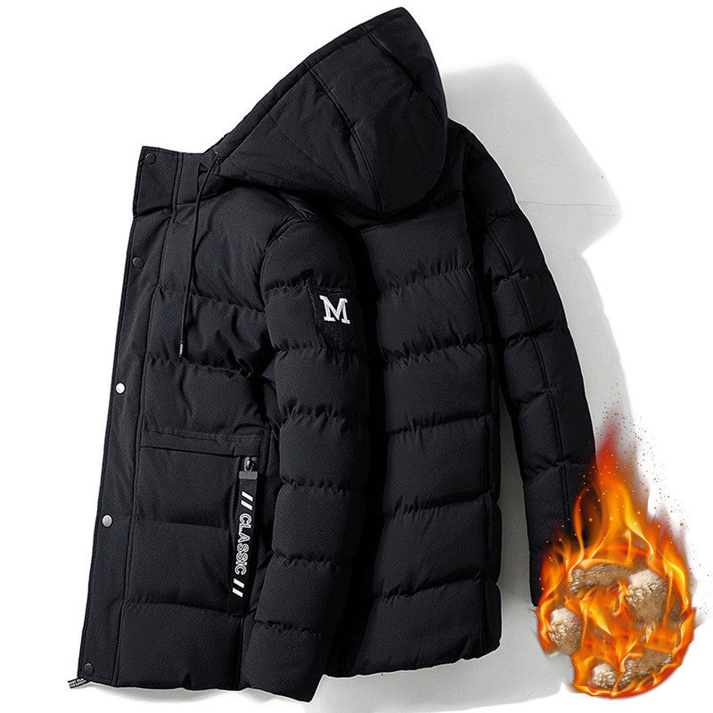 Padded Winter Jacket With Detachable Hood